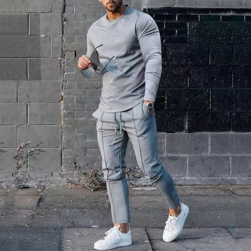 Men's Slim Fit Pullover & Trousers Set