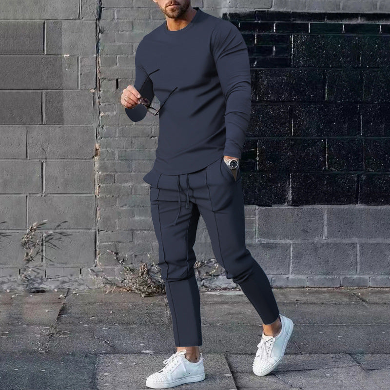 Men's Slim Fit Pullover & Trousers Set