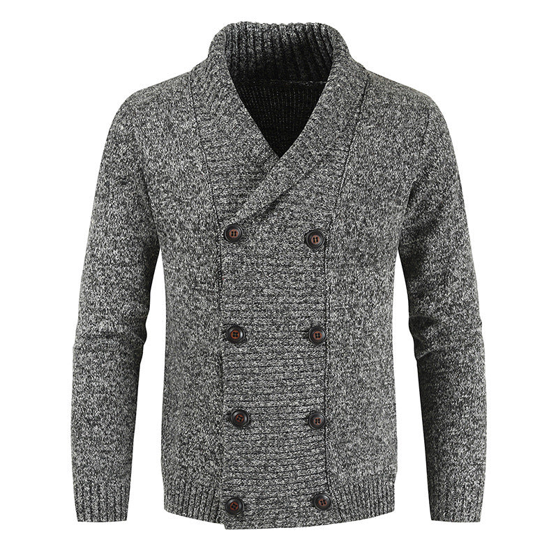 Casual youth double breasted cardigan sweater - Awesam Goods