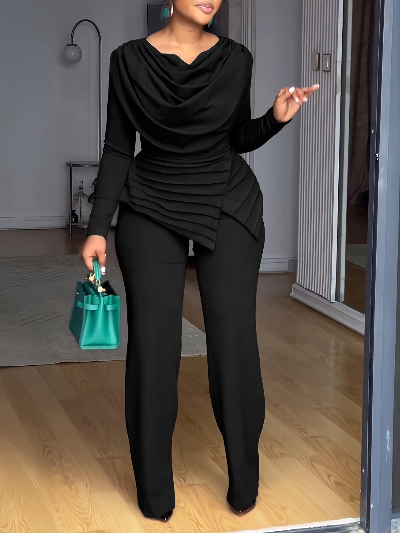 Cropped Top & Flared Bottom Set