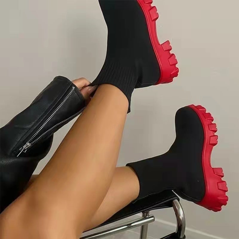 Platform Sock Boots