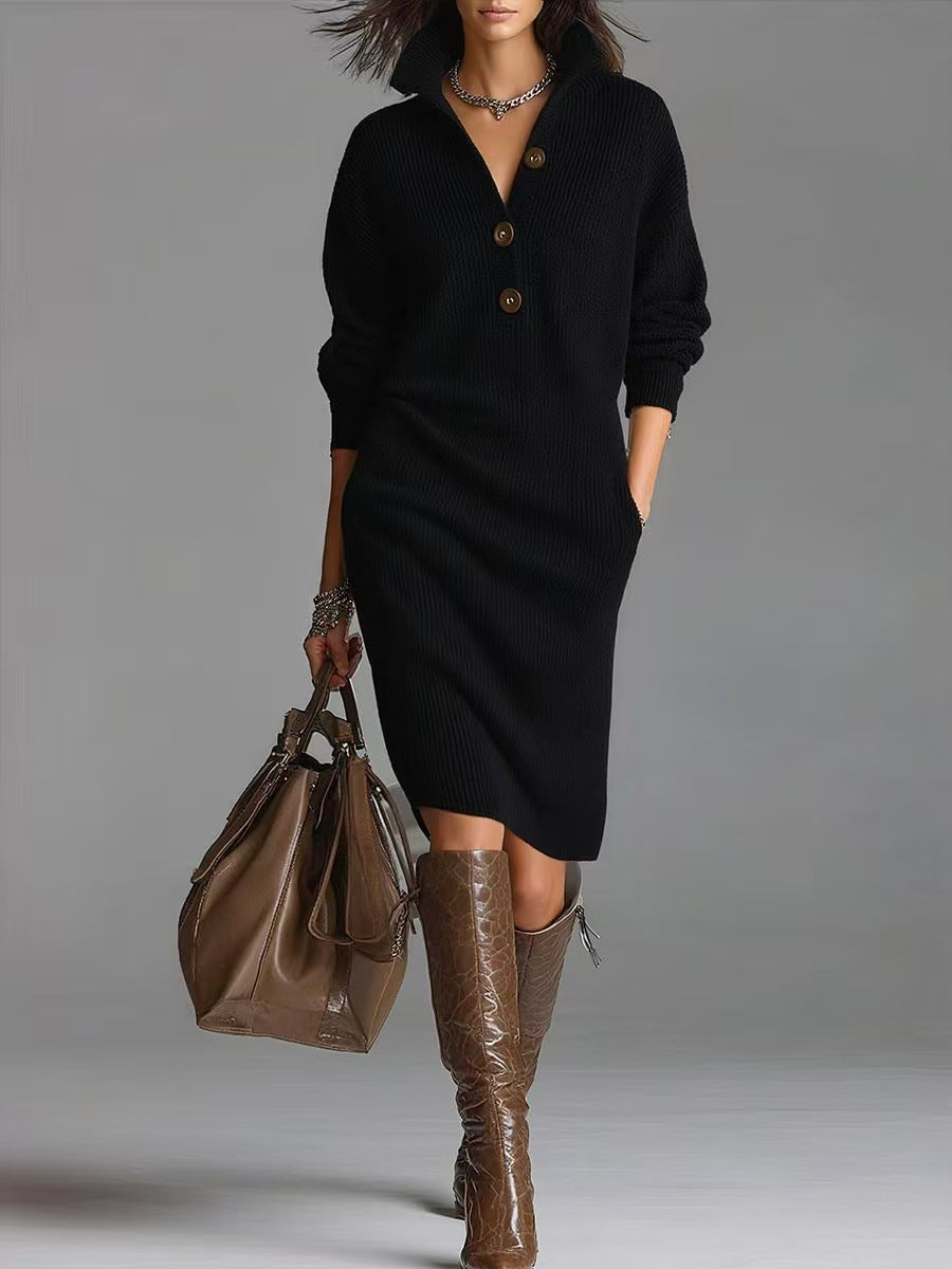 Midi Collar Sweater Dress