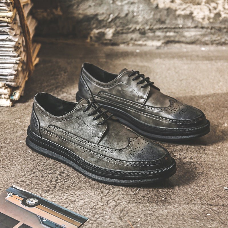 Mens Business Casual Korean Style Trendy British Mens Shoes - Awesam Goods