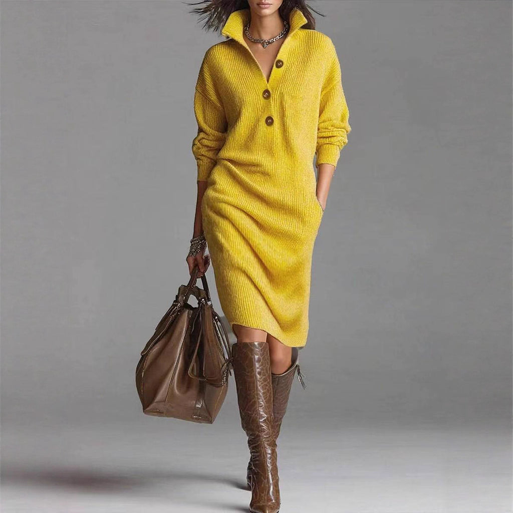 Midi Collar Sweater Dress
