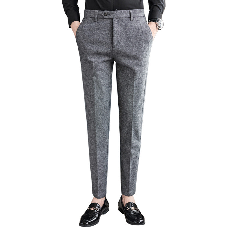 Sanded Fabric Skinny Trousers