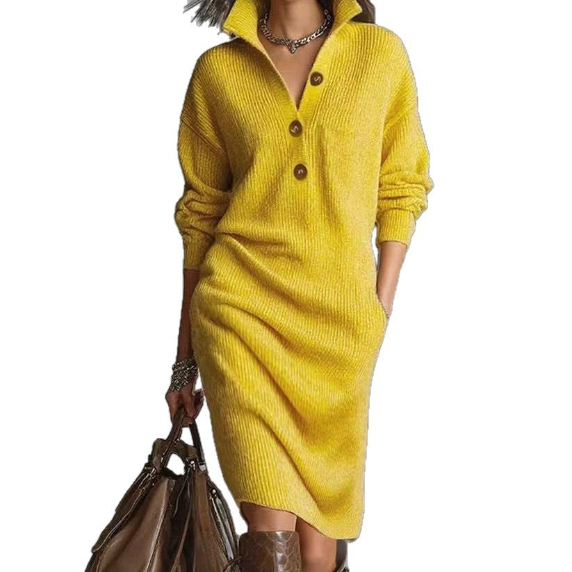 Midi Collar Sweater Dress