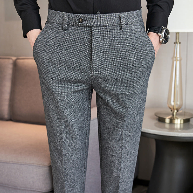 Sanded Fabric Skinny Trousers