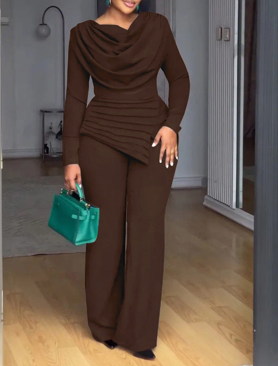 Cropped Top & Flared Bottom Set