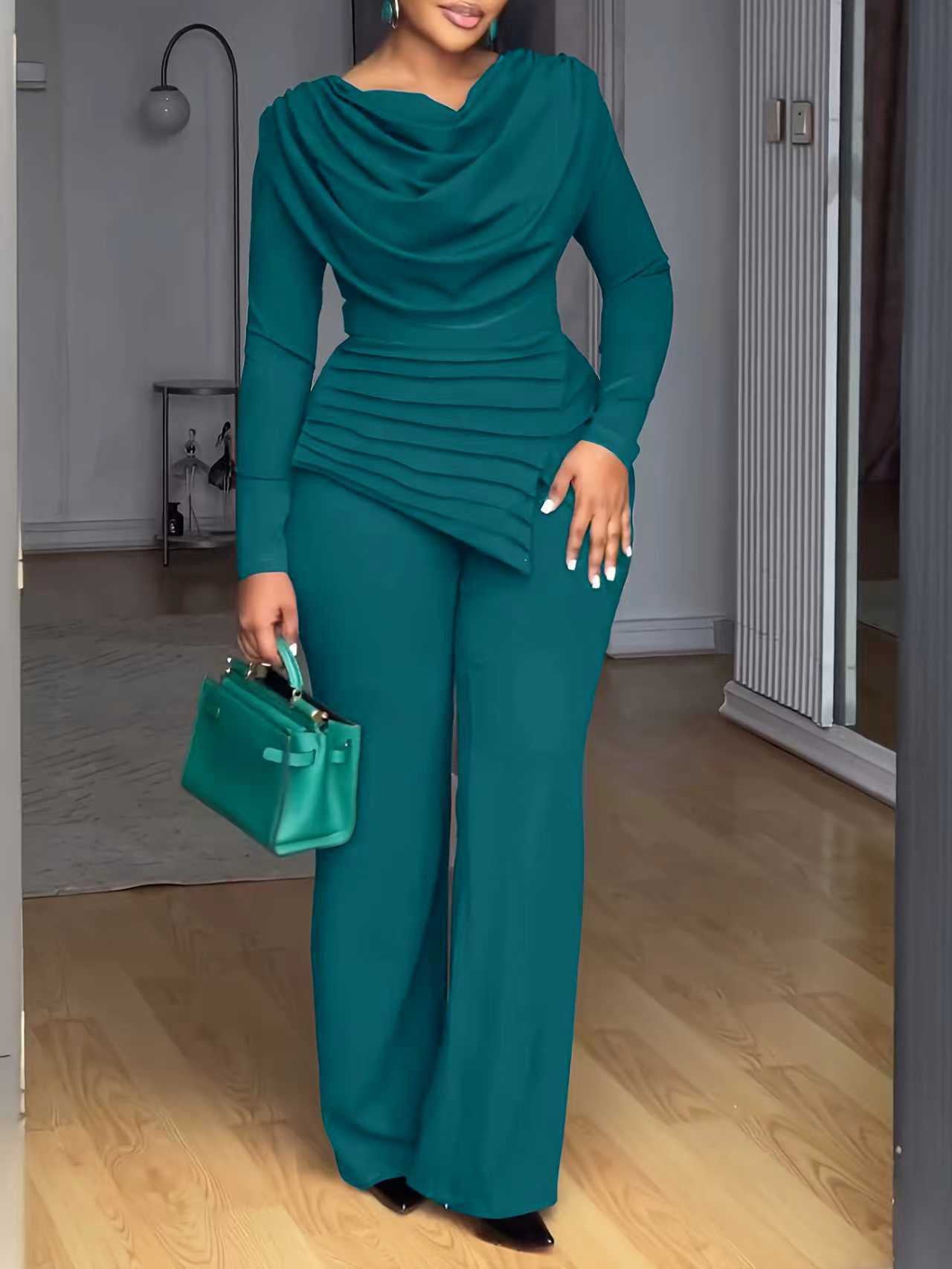 Cropped Top & Flared Bottom Set