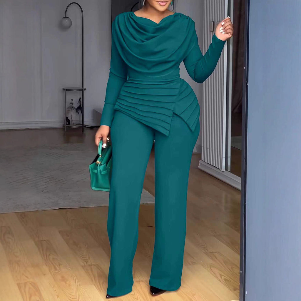 Cropped Top & Flared Bottom Set