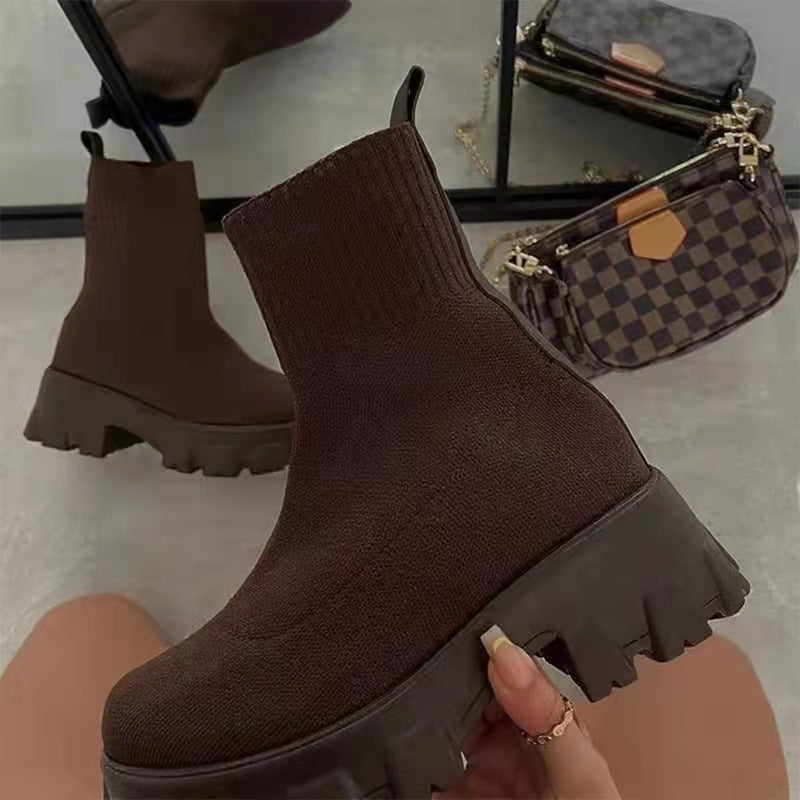 Platform Sock Boots