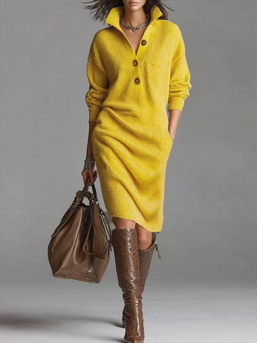 Midi Collar Sweater Dress