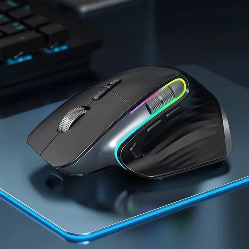 2.4G Wireless Mouse RGB Gaming Mouse for Gamer 4000 CPI Rechargeable Programming Ergonomic Right Steering Mouse - Awesam Goods