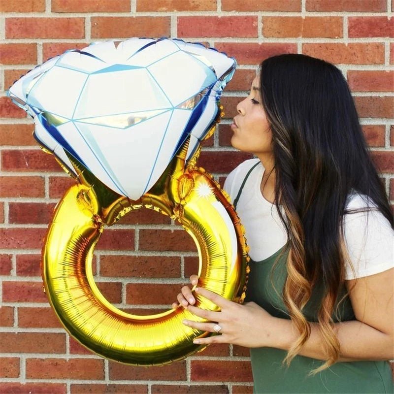 Giant Diamond Ring Foil Balloon - Awesam Goods