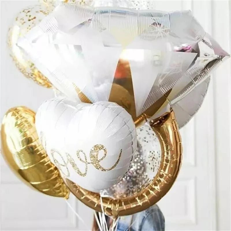 Giant Diamond Ring Foil Balloon - Awesam Goods