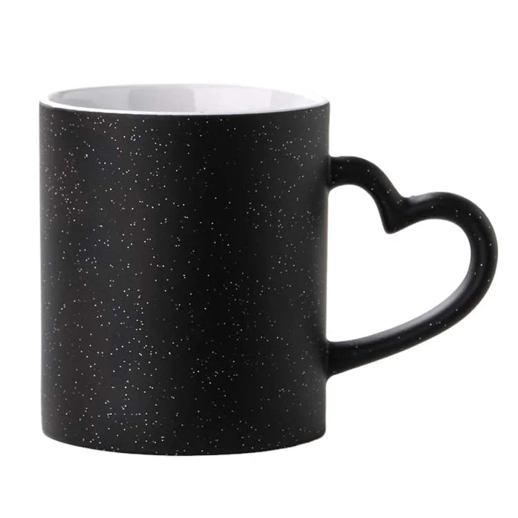 11oz Blank Glossy Mug with Heart Shaped Handle