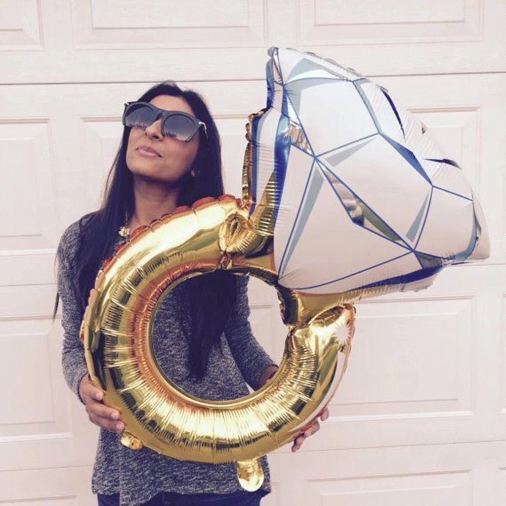 Giant Diamond Ring Foil Balloon - Awesam Goods
