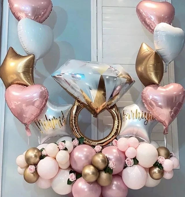 Giant Diamond Ring Foil Balloon