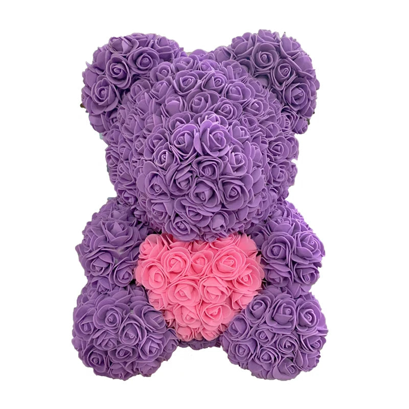 Handmade Rose Heart Teddy Bear