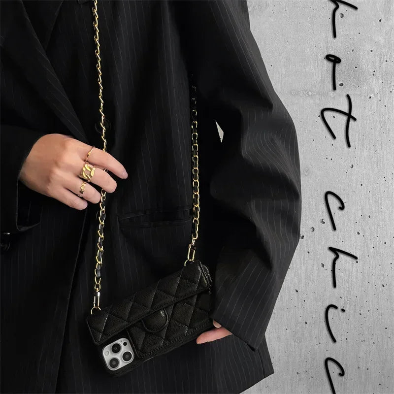 Luxury Cross-body Lanyard Wallet Phone Case