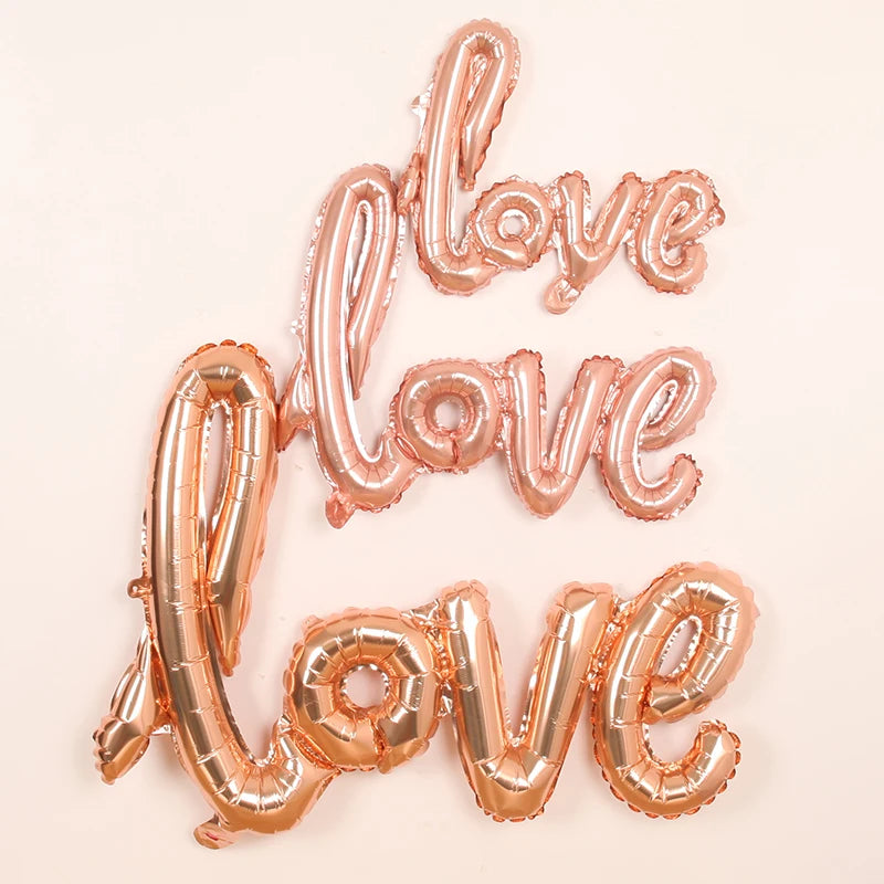1PC Love and Heart Shaped Foil Balloon