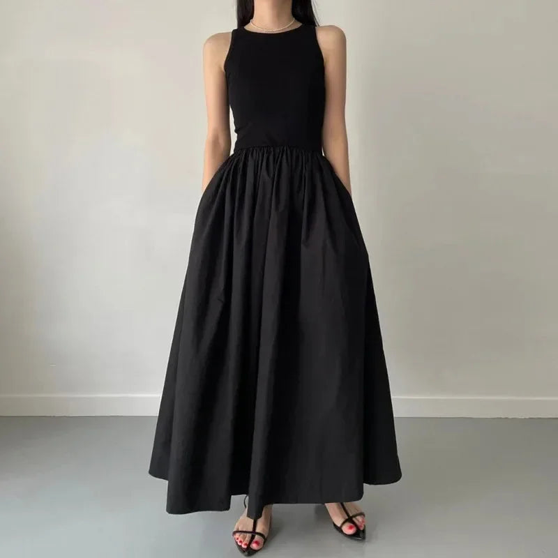 Sleeveless Black Maxi Dress