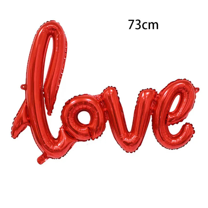 1PC Love and Heart Shaped Foil Balloon
