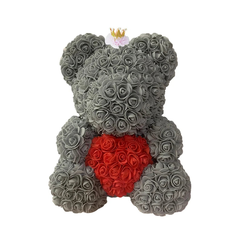 Handmade Rose Heart Teddy Bear
