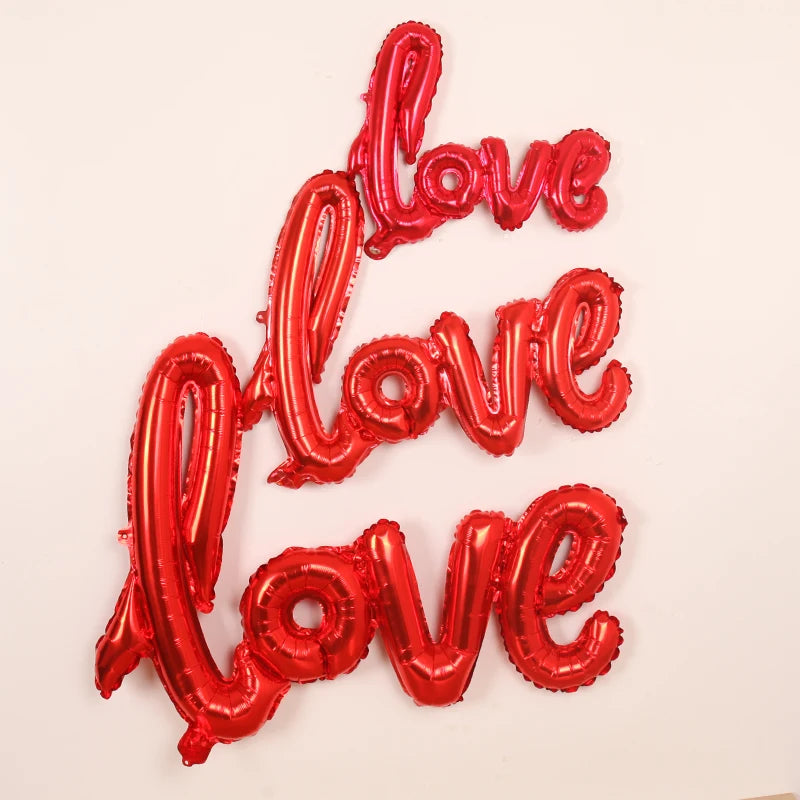 1PC Love and Heart Shaped Foil Balloon