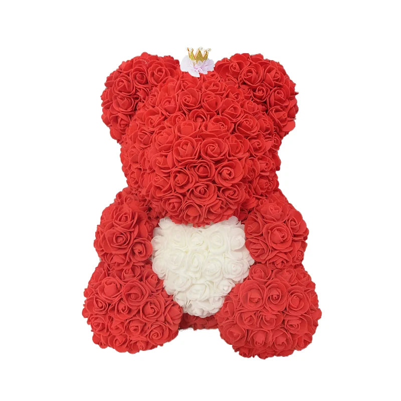 Handmade Rose Heart Teddy Bear