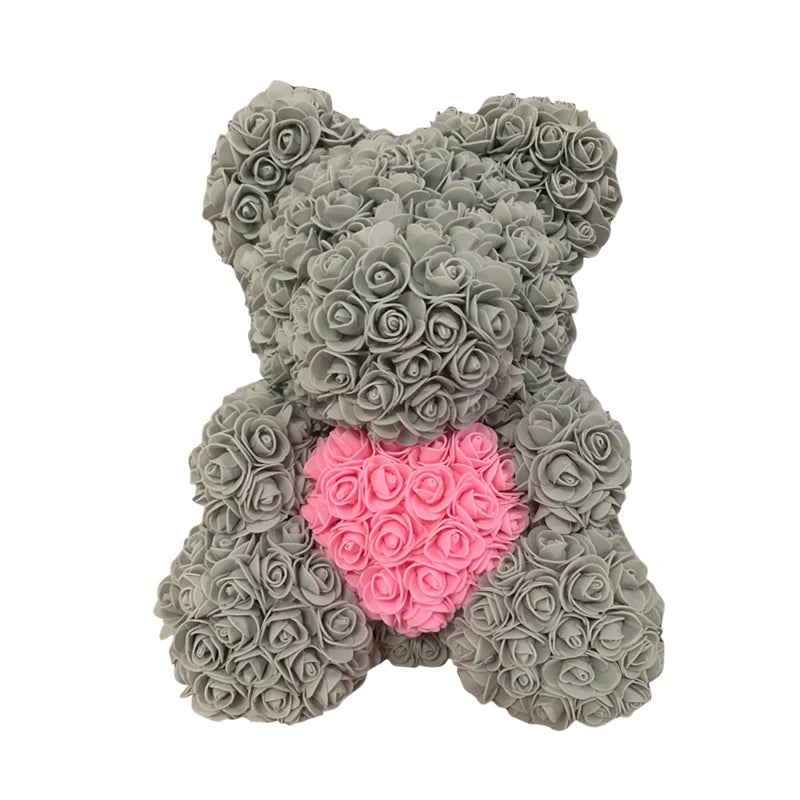 Handmade Rose Heart Teddy Bear