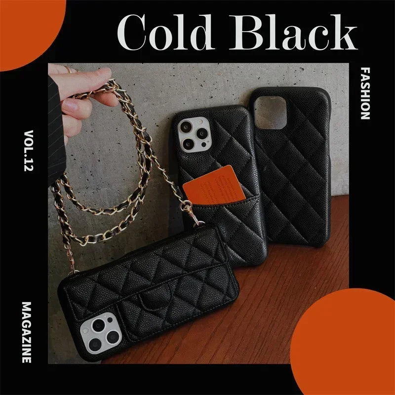 Luxury Cross-body Lanyard Wallet Phone Case