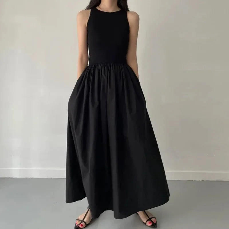 Sleeveless Black Maxi Dress