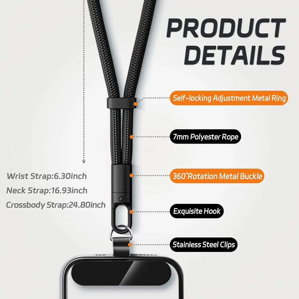 Universal Adjustable Phone Strap Clip Holder
