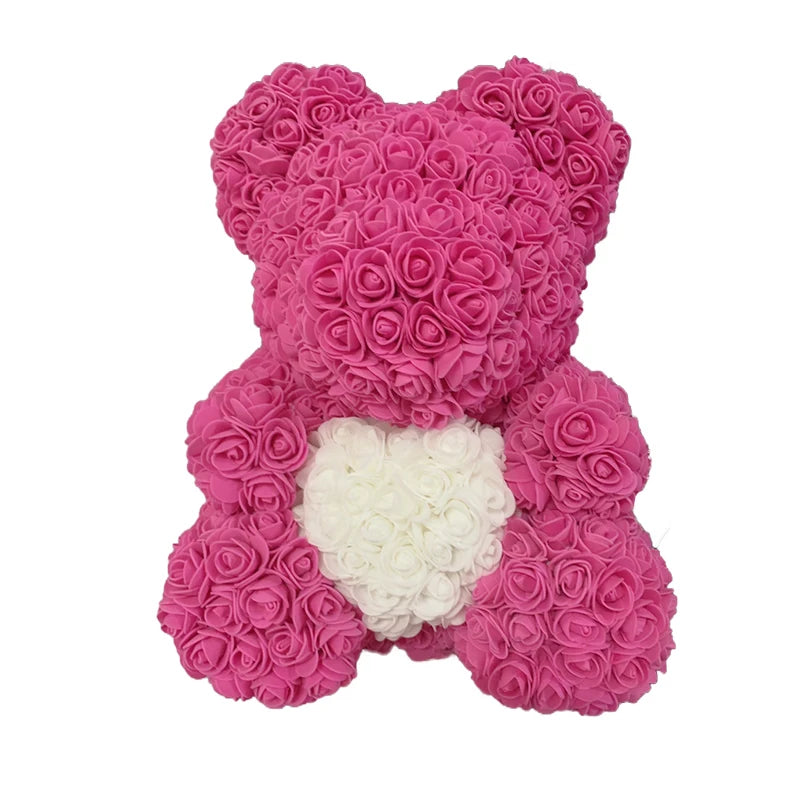 Handmade Rose Heart Teddy Bear