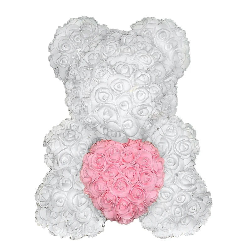 Handmade Rose Heart Teddy Bear
