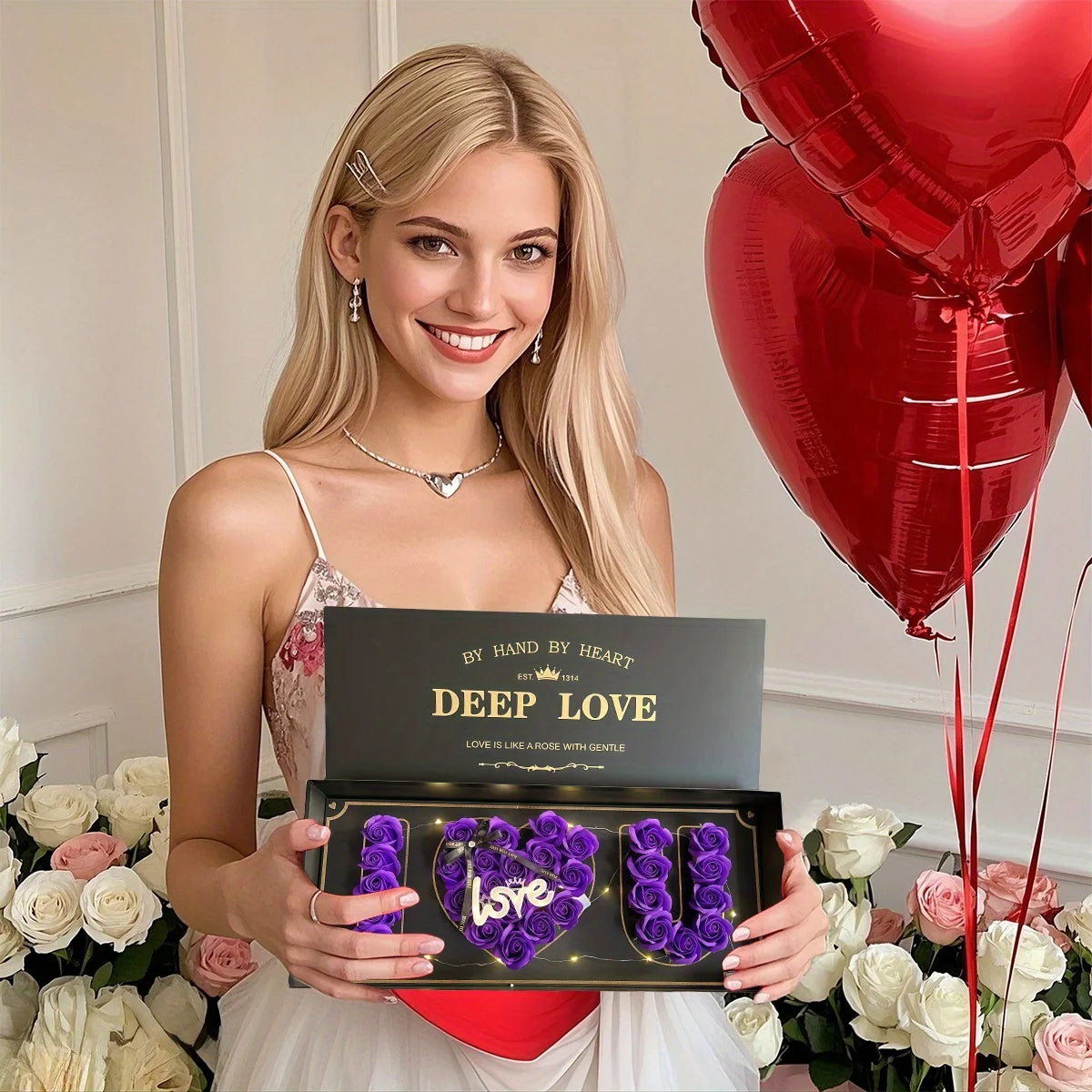 Rose Flower Gift Box