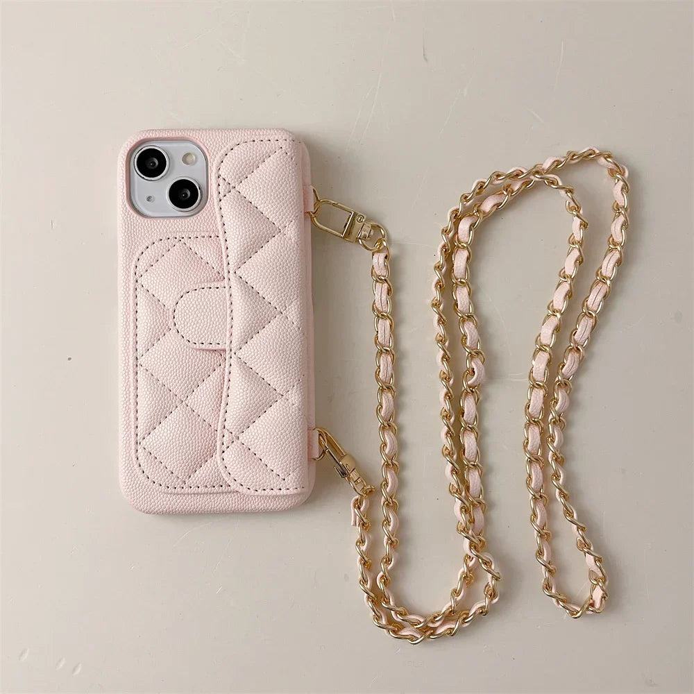 Luxury Cross-body Lanyard Wallet Phone Case