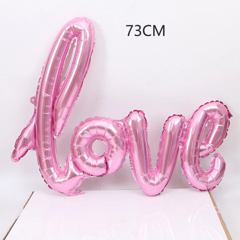 1PC Love and Heart Shaped Foil Balloon
