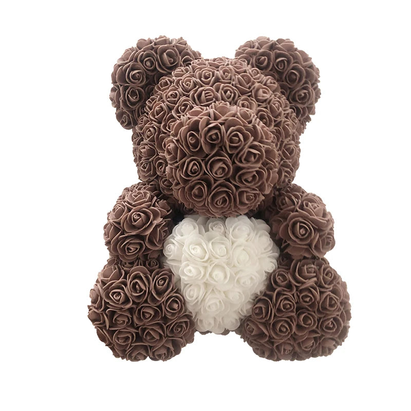 Handmade Rose Heart Teddy Bear