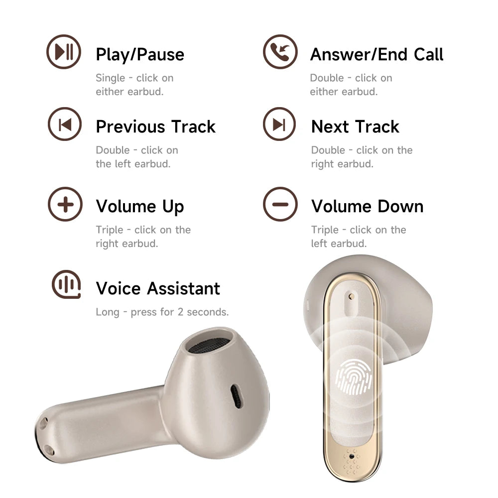 Wireless Earbuds with LED Display