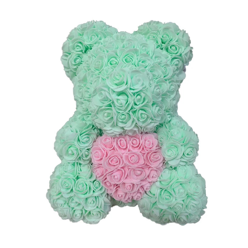 Handmade Rose Heart Teddy Bear