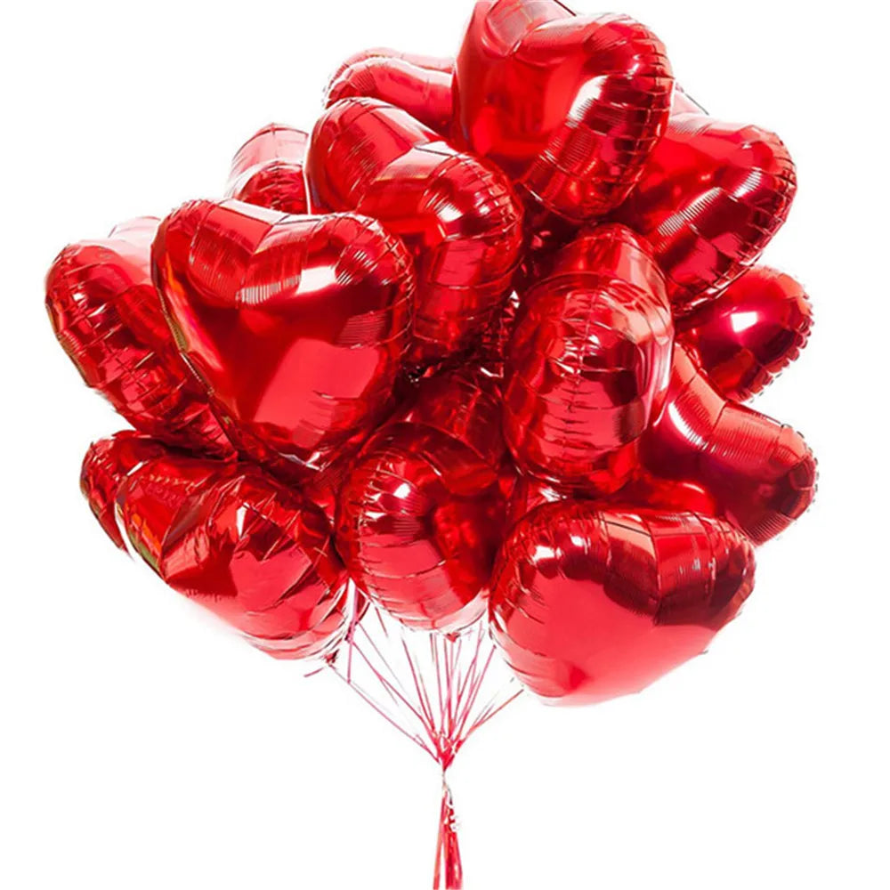 1PC Love and Heart Shaped Foil Balloon