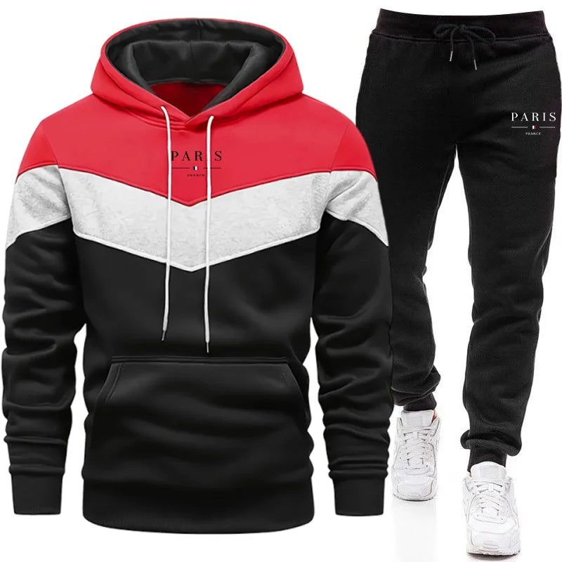 Men's Tricolour Tracksuit Set