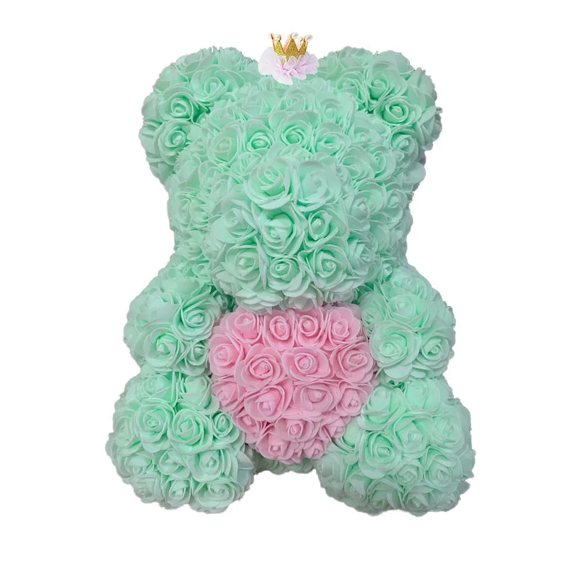 Handmade Rose Heart Teddy Bear