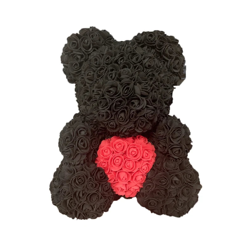 Handmade Rose Heart Teddy Bear