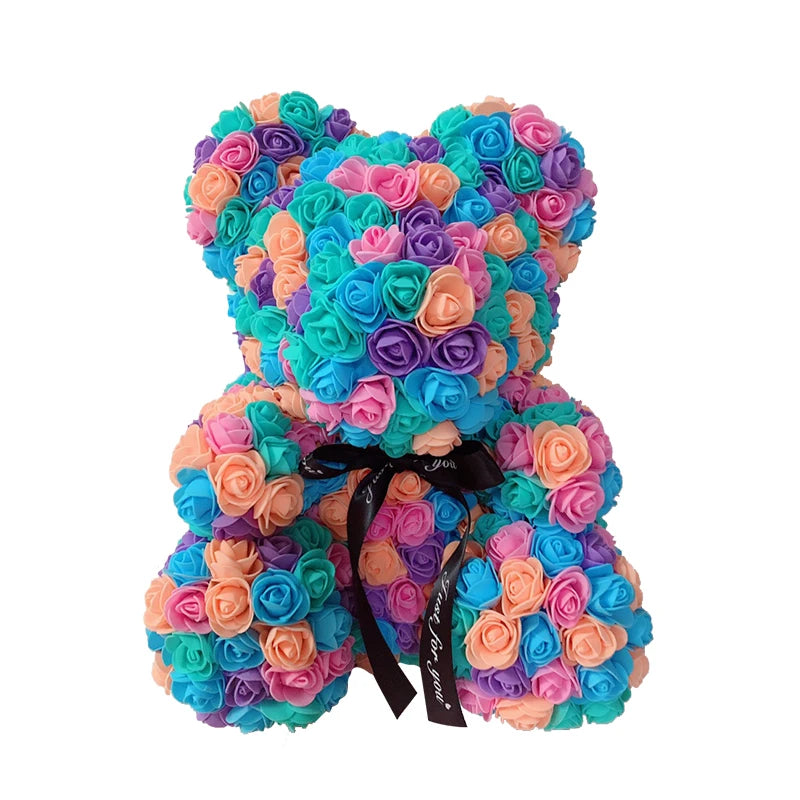Handmade Rose Heart Teddy Bear