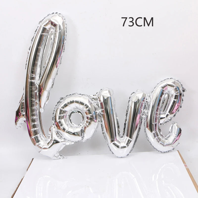 1PC Love and Heart Shaped Foil Balloon