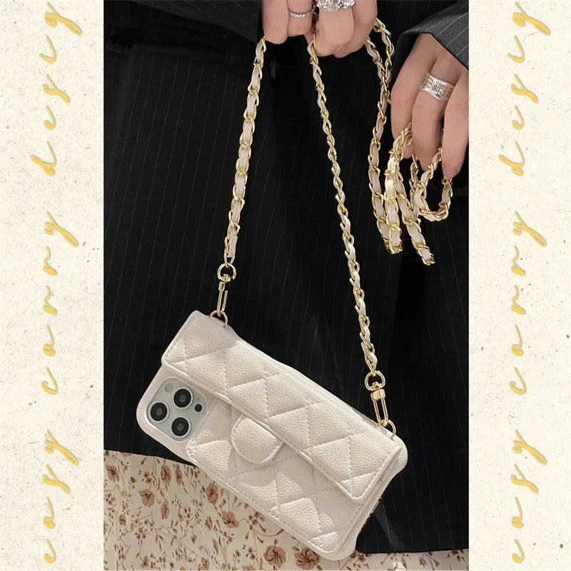 Luxury Cross-body Lanyard Wallet Phone Case