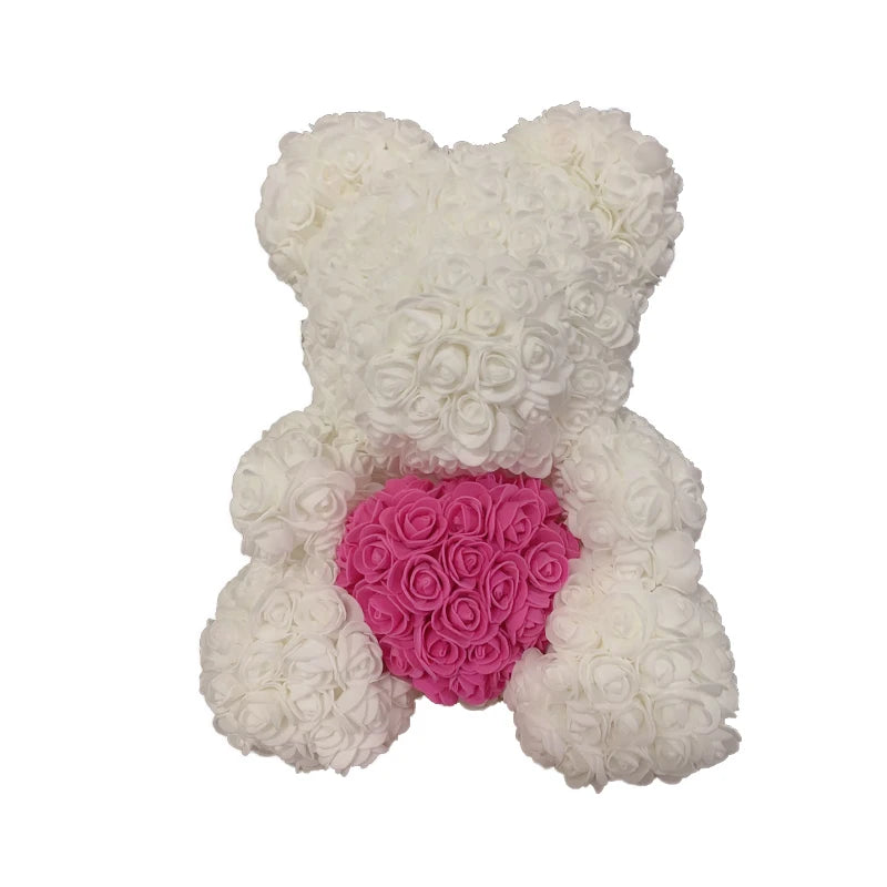 Handmade Rose Heart Teddy Bear